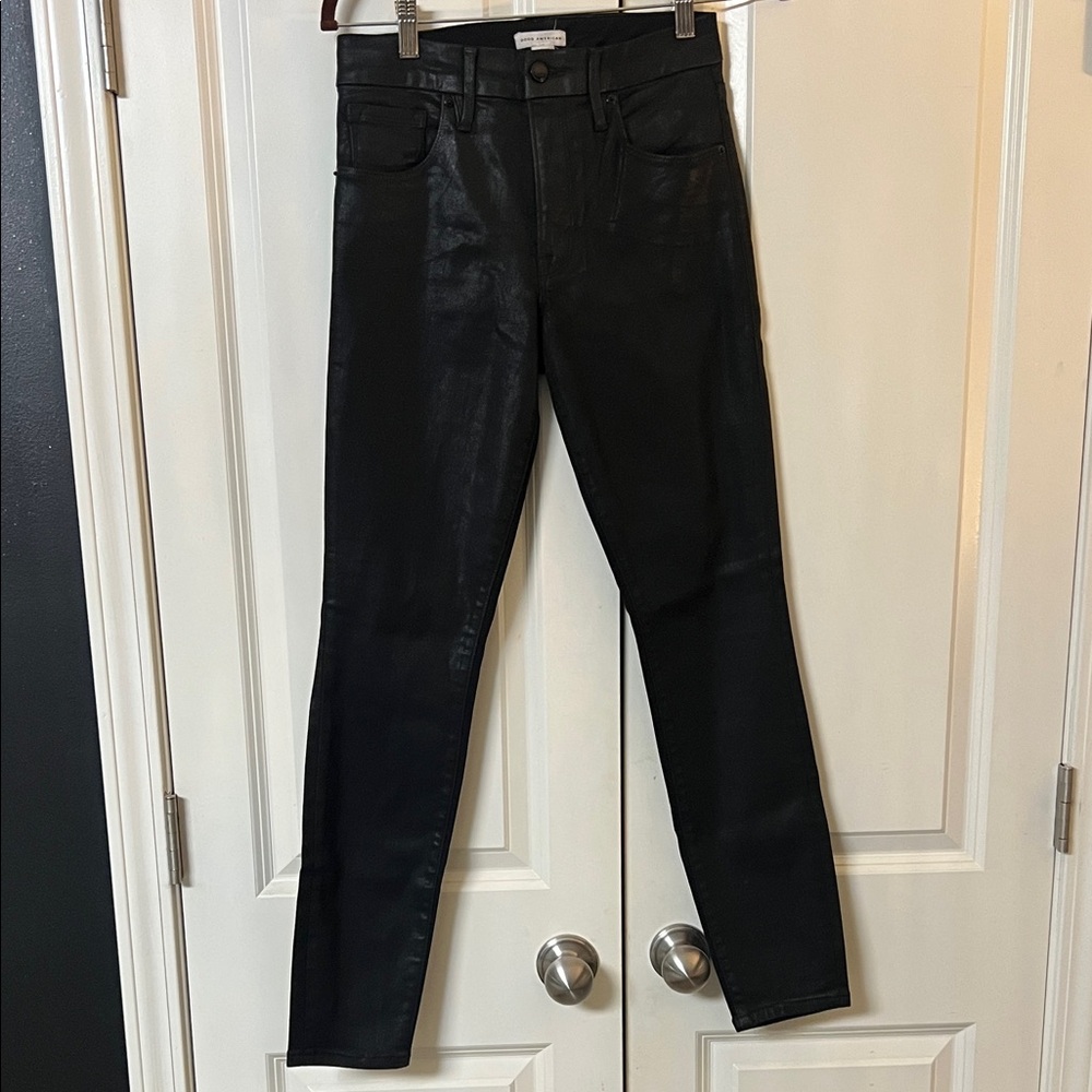 Black Coated Skinny Jeans